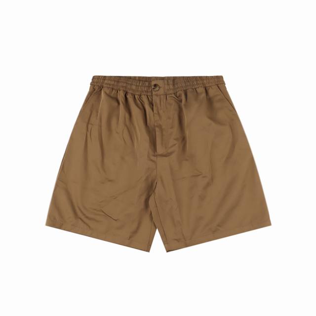 Ami 24Ss shorts with small letter logo embroidery on the back pocket are made of
