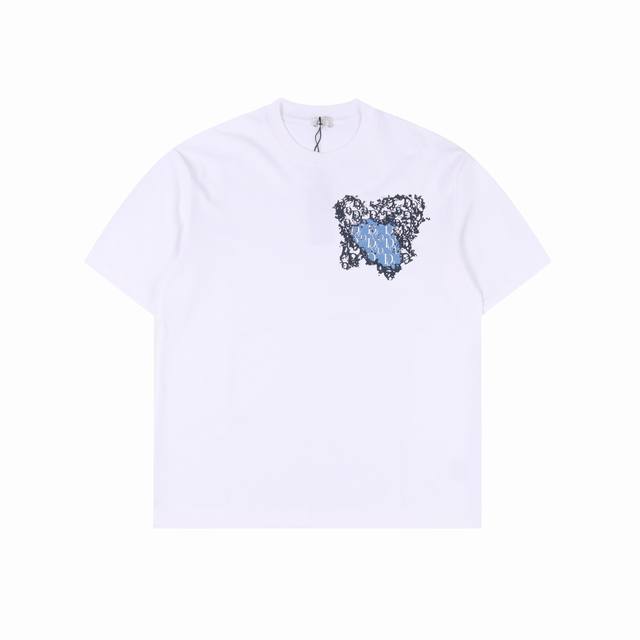 Dior Dior heart print short sleeves Logo logo is exquisitely upgraded, inspired