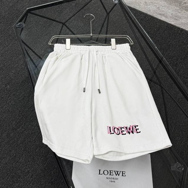 High quality Loewe classic elements embroidered shorts, exquisite printing craf