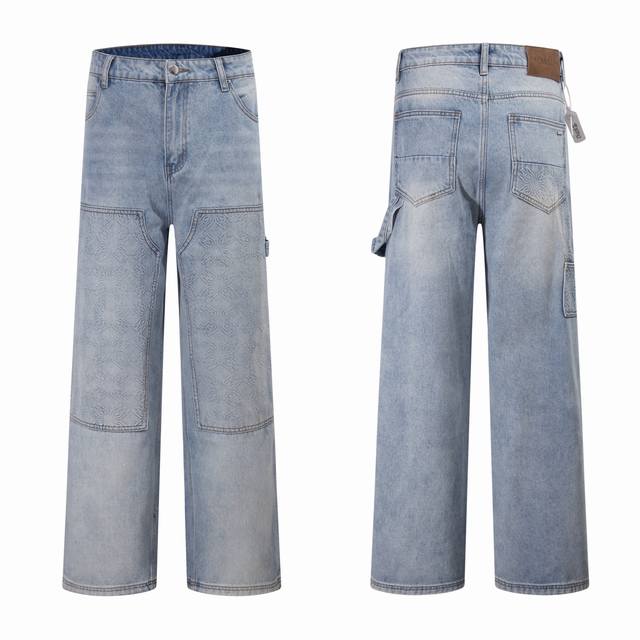 Style number: H917 Amiri & Amiri 2025 new heavy embroidered letter logging pant