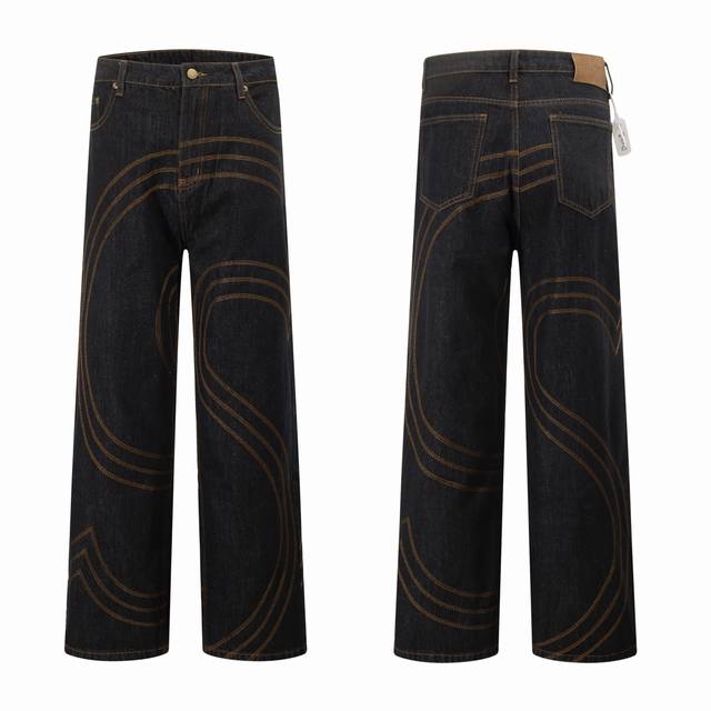 Style number: H916 Supreme Ss25 S Logo Rigid Baggy Jean S Ma Siwei's same logo