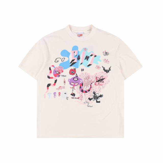 Saint Michael 25Ss cartoon abstract monster print short sleeves The overall fabr