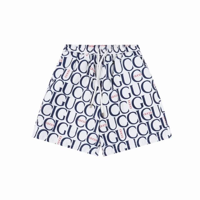Gucci 24Ss capsule series full print beach shorts Using 3D laser positioning cut