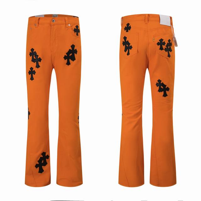 Style number: H909 Gallery Dept. Ss25 Limited Edition Orange Flared Black Leath
