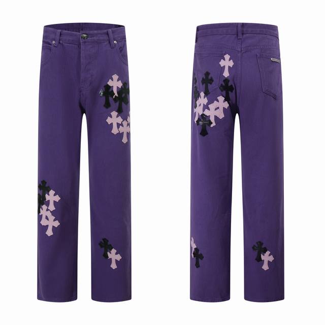 Style number: H908 Chrome Hearts & Ss25 Purple Pants Limited Edition Leather Je