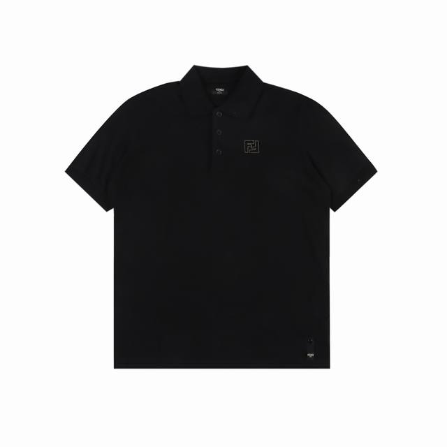 Fendi 25Ss hot stamping Ff logo Polo short sleeve Made of 60 double strands, 100