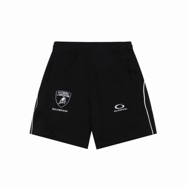 Balenciga Balenciaga Lamborghini co-branded shorts Using three-dimensional embro