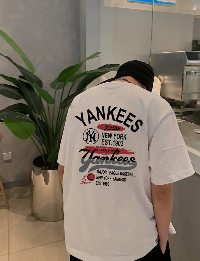 Mlb Yankees- Ny New York 1903 round neck short sleeve half sleeve T-shirt The fa