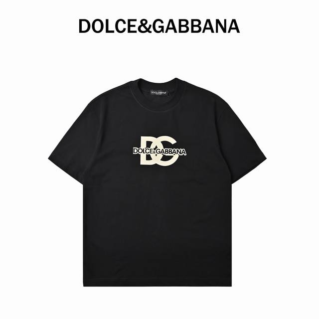 Dolce&Gabbana Logo letter pressed short-sleeved T-shirt Made of high-quality cot