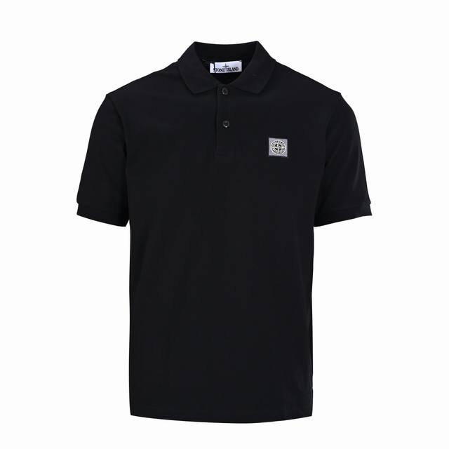 Stoneisland Stone Island square logo patch embroidered short-sleeved Polo shirt