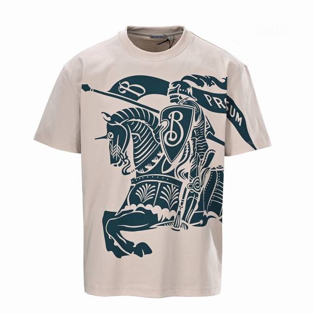 Burberry Bbr War Horse Knight Equestrian Short Sleeve T-shirt Original 4800 purc