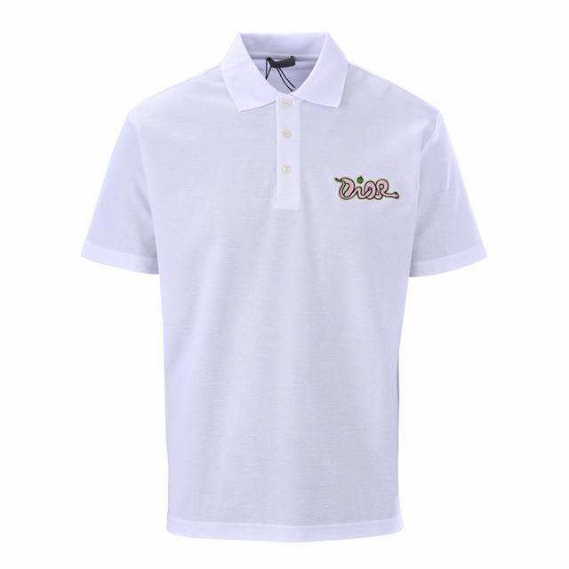Dior Cd x Kaws Snake Year Logo Short Sleeve Polo Shirt Original custom G cotton
