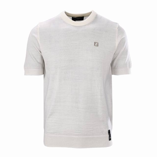 Fendi Fendi Fd short-sleeved T-shirt with double F logo Authentic product purcha
