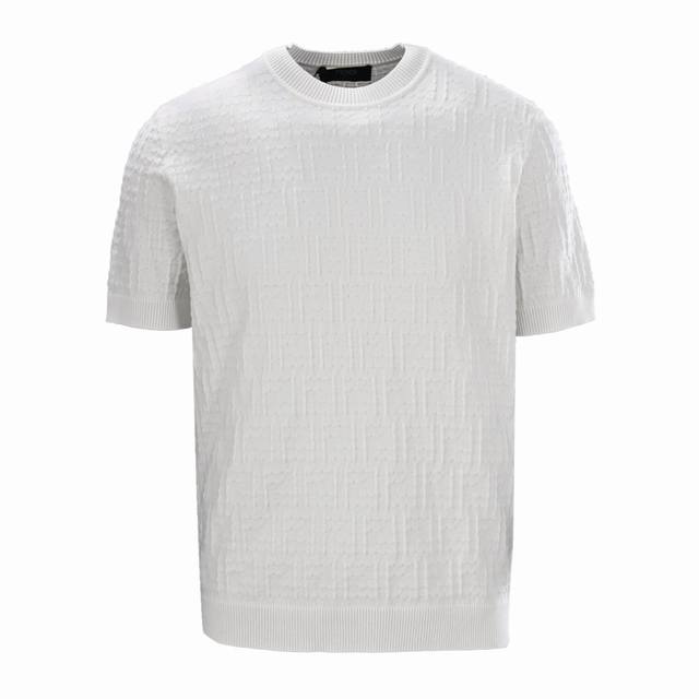 Fendi Fendi Fd Double F Sellerid Fully Printed Knitted Short Sleeve T-shirt Auth