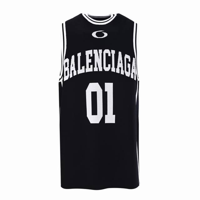 BalenciagaBlcg woolen basketball vestInnovative yarn selection, woven 100% high
