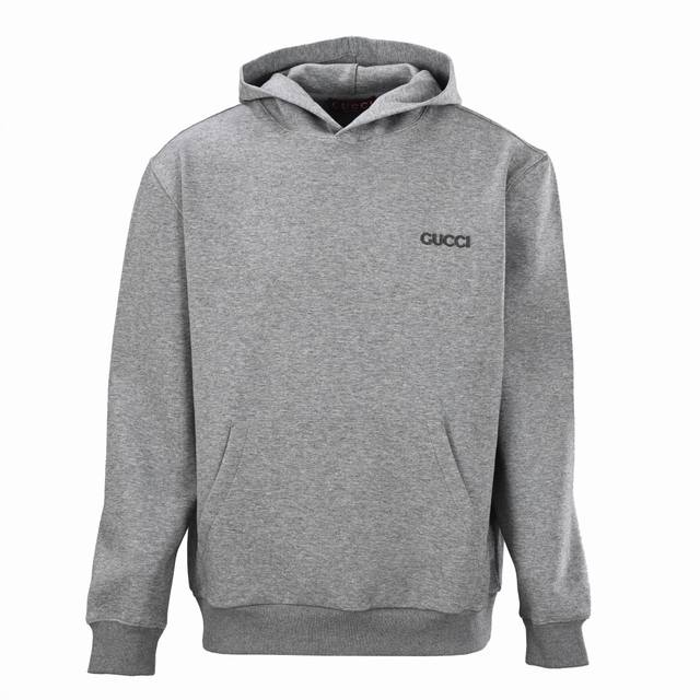 Gucci Guc Small logo space cotton composite knitted hooded sweatshirt Original 1