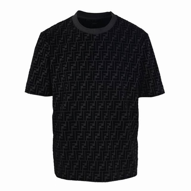 Fendi Fendi Fd Full Print Ff Pique Flocking Short Sleeve T-shirt Original Price