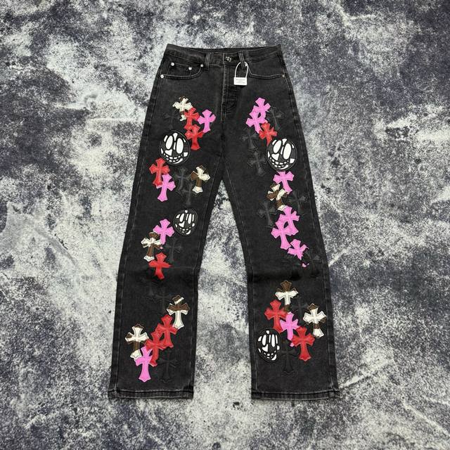 Style number: H725 Chrome Hearts & Ch Chrome Hearts three-color leather patchwo