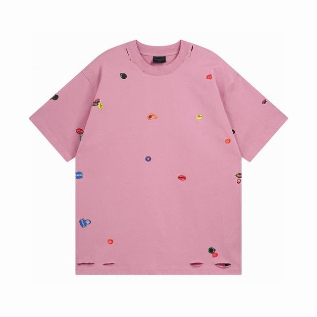 Balenciaga2025 Ss Fruit pattern Vintage Full body embossing Washed and worn dist