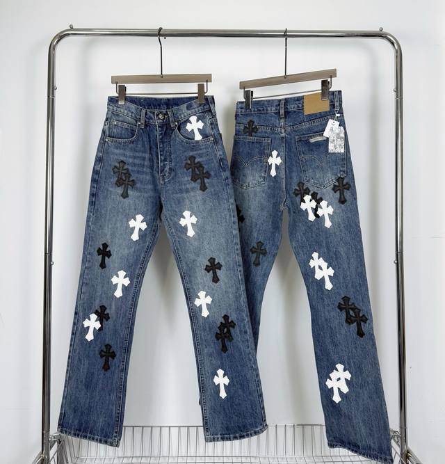 Style number: H862 Chrome Hearts & Chrome Hearts flared bamboo jeans Three-dime