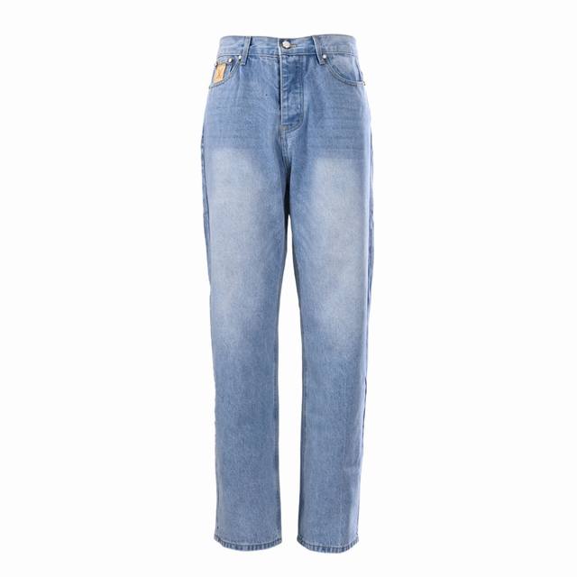 Louis Vuitton Lv embroidered pocket denim blue denim trousers Original purchase,