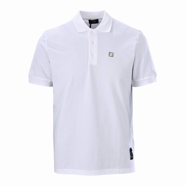 Fendi Fendi Fd short-sleeved Polo shirt with double F logo on hardware Authentic