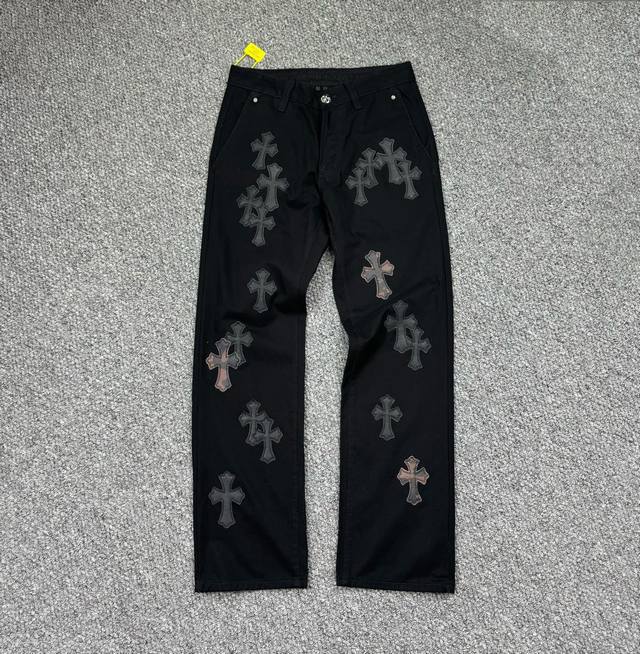 Style number: H691 Chromehearts & Chromehearts leather jeans Original hardware