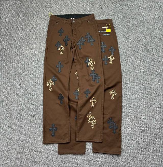 Style number: H853 Chromehearts & Chrome Hearts brown casual pants jeans Origin