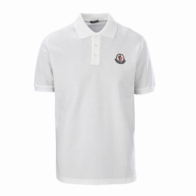 Moncler Mc Four-color small logo short-sleeved Polo shirt Made of original 220G