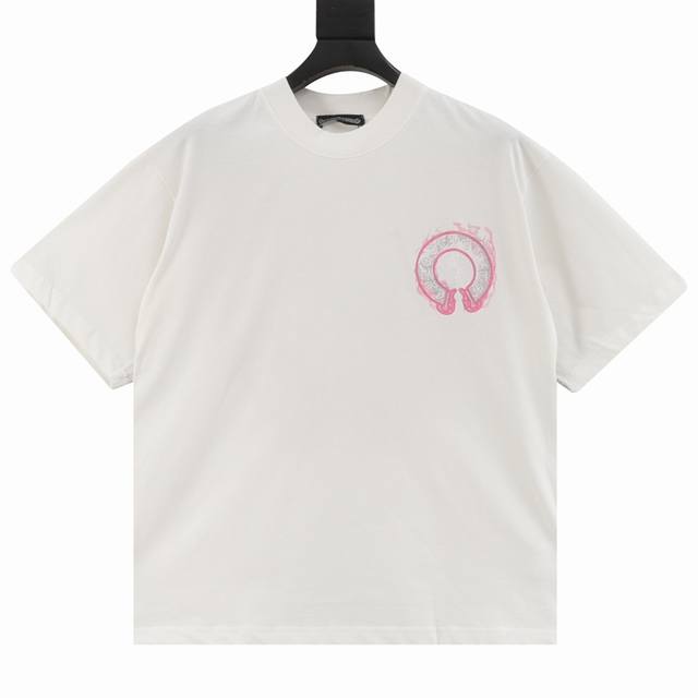Come Heartsch Ch 25Ss purple horseshoe print embroidery short-sleeved T-shirt Di