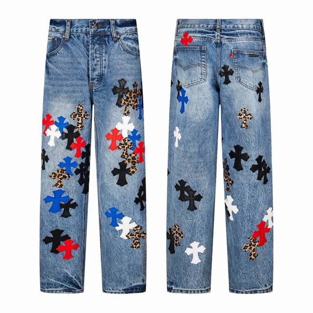 Chrome Hearts 2025 new multi-color leopard print cross stitching couple style w