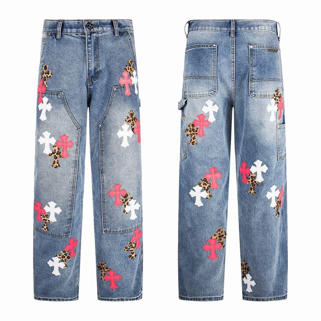 Chrome Hearts | Chrome Hearts Ch Chrome Hearts blue and white multi-color leathe