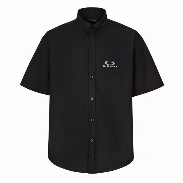 Balenciaga Blue Ring Short Sleeve Shirt The fabric is made of 100% cotton 60S*60
