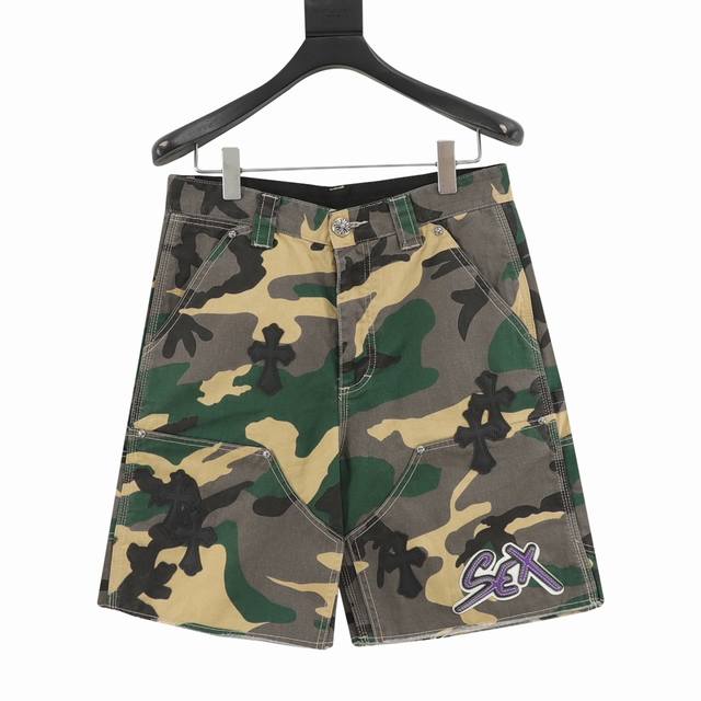 Chrome Heart Chrome Heart Camouflage Set Denim Shorts Purchased from Los Angeles