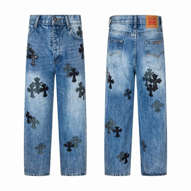 High version evergreen model Chrome Hearts 25Fw Ch starry sky leather cross bam