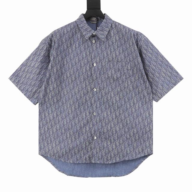 Dior Cd Twill full print short-sleeved shirt Authentic 20553 purchased, customiz