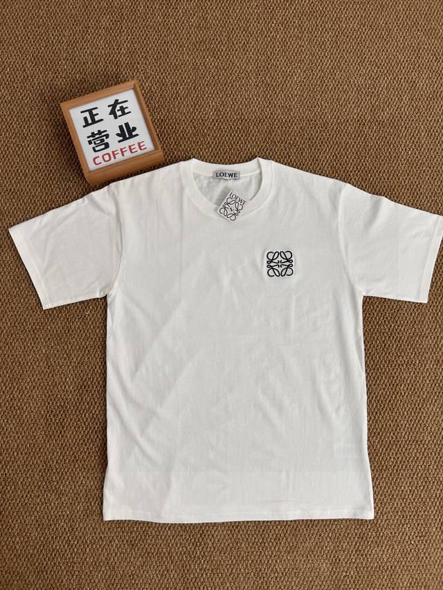 Top embroidery quality Loewe Basic short-sleeved loose men and women couple styl