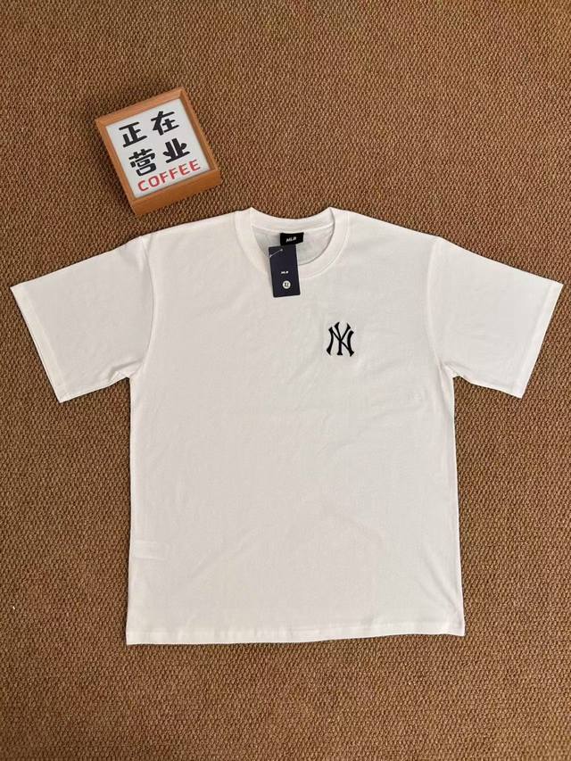 Top embroidery quality Mlb Basic style double stitching embroidery white short