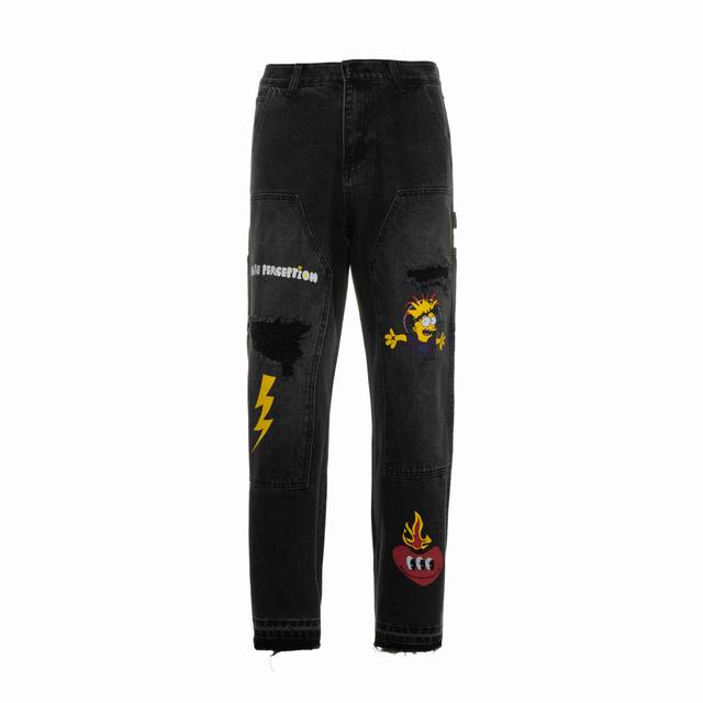 Carhartt 2025 new Simpson ripped multi-pocket lumberjack couple washed jeans St