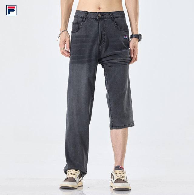 New Fila summer thin quality lyocell ice silk sports casual jeans
