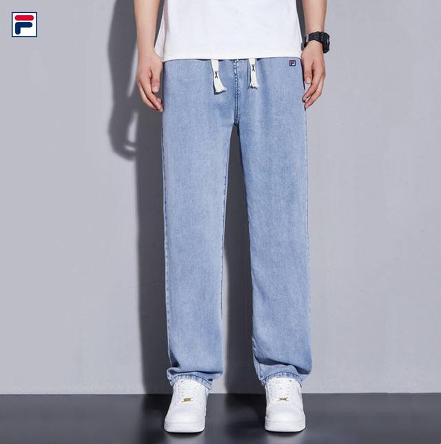 New Fila summer thin quality lyocell ice silk sports casual jeans