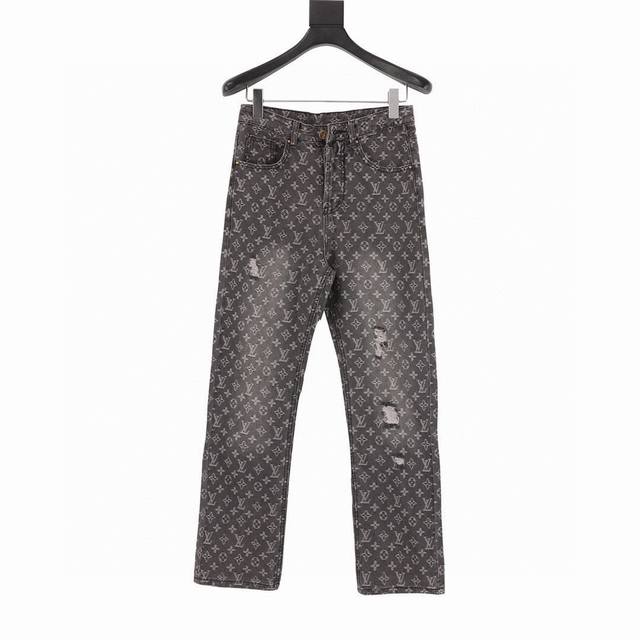Lv 22Fw Little Red Man Destruction Jacquard Jeans 15,500 purchased Zp operation,