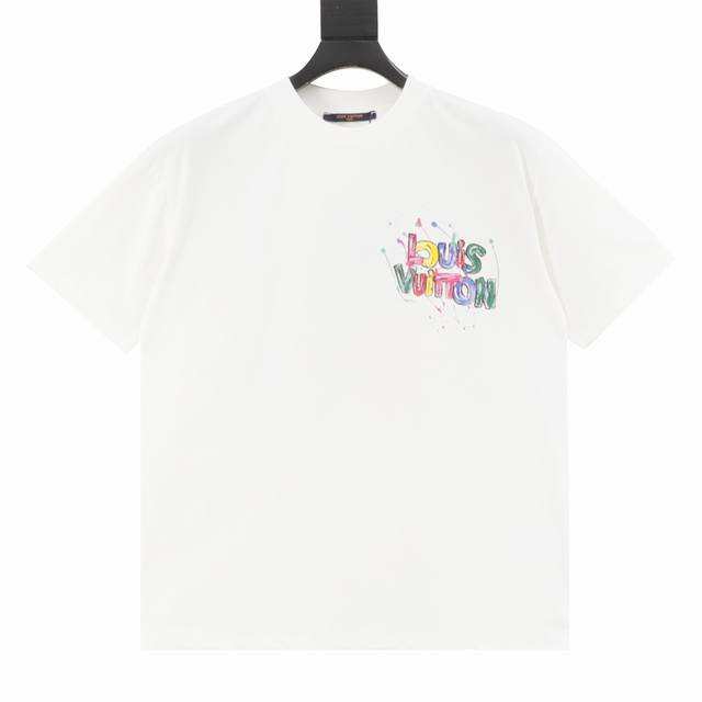 Louis Vuitton Louis Vuitton letter graffiti hand-painted short-sleeved T-shirt T