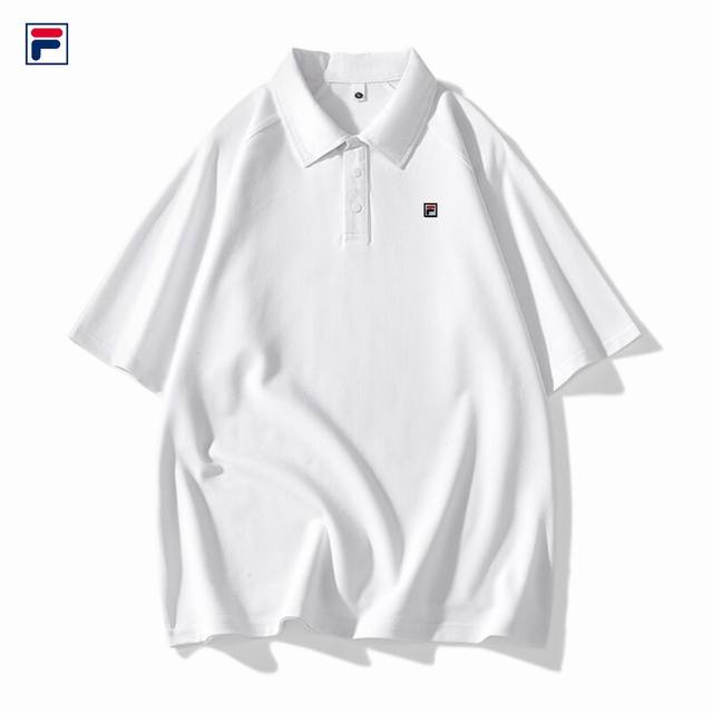 New Fila25 summer men and women's solid color cotton material all-match loose P