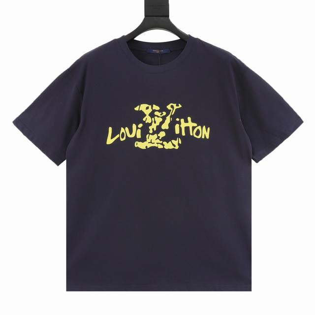Louisviutton Louis Vuitton Lv25Ss yellow Logo short-sleeved T-shirt Popular spot