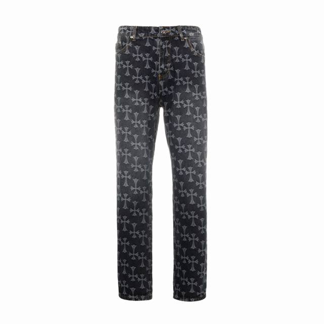 Chrome Hearts Chrome Hearts double-sided full-print logo jacquard heavy-duty jea