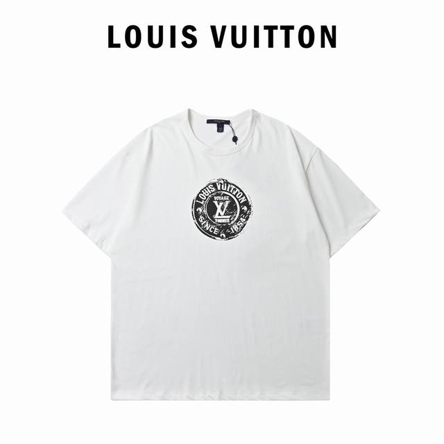Louis Vuitton 25Ss Spring/Summer new circle logo print round neck short-sleeved