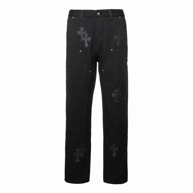 Chrome Hearts Matty Boy Sex Records Leather Patched Workwear High Street Jeans I