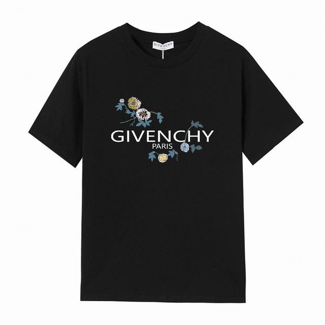 Givenchy Givenchy floral letter short-sleeved T-shirt, simple design looks very