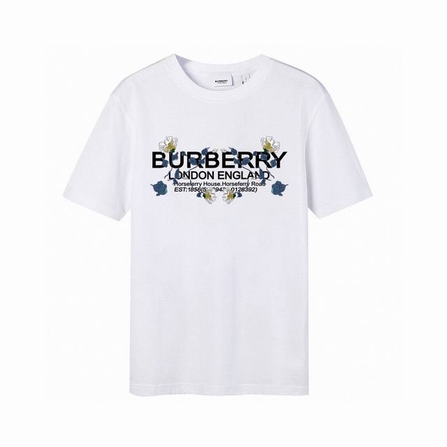 Burberry Burberry floral letter print short sleeves high version, trendy high st